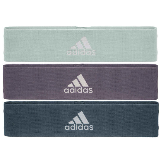 Купить Резинка для фитнеса  Adidas Resistance Band Set (L, M, H) зеленый, фиолетовый, темно-синий Уни 70х7,6х0,5 в Киеве - фото №1